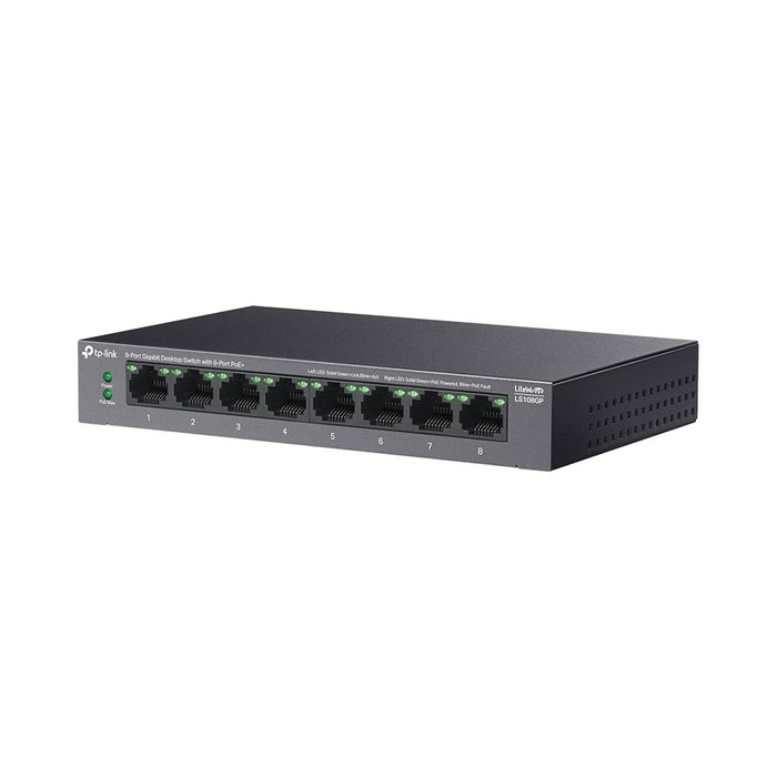 TP-LINK 8-PORT GIGABIT DESKTOP SW & 8PORT POE+ - NET-LS108GP