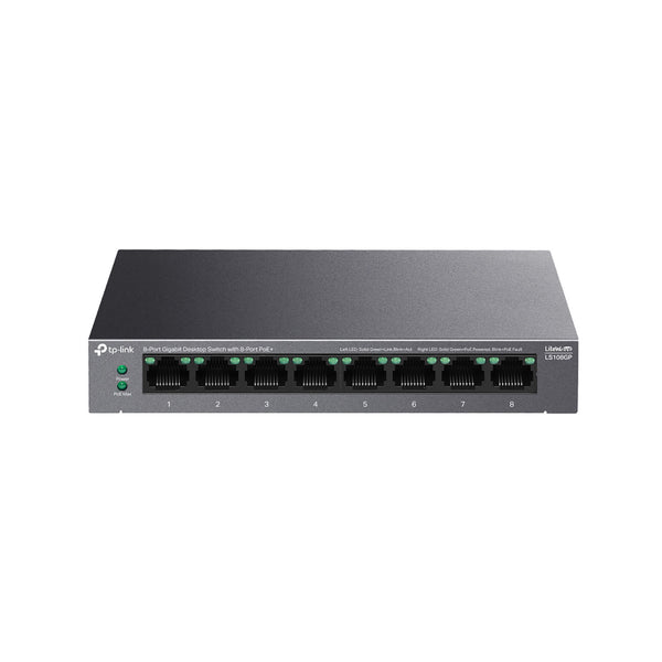 TP-LINK 8 PORT GIGABIT UNMANAGED DESKTOP POE SWITCH,LS108GP