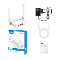 CUDY LT300 4G LTE WiFi Router White: Compact Design, High-Speed Connectivity