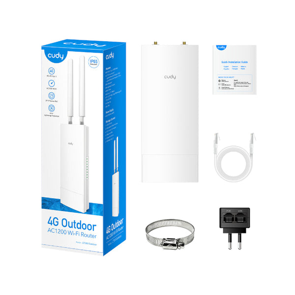 Cudy AC1200 WiFi 4G LTE Cat4 Outdoor Router-LT500 OUTDOOR