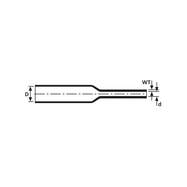 Heatshrink LVR 50.8/26mm Black | Heat Shrink Tubing | Chavda.com
