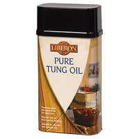 Liberon Pure Tung Oil 500ml - Natural Wood Finish for Interior & Exterior Wood Care. Water, Alcohol & Food Acid Resistant.