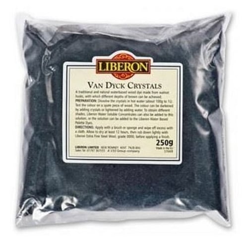 Liberon Van Dyck Crystals 250g - Natural Wood Dye for Oak, Mahogany & Walnut