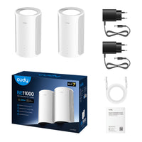 Cudy BE11000 Wi-Fi7 Tri-band Mesh Wi-Fi System - 2 Pack-M11000 2PACK