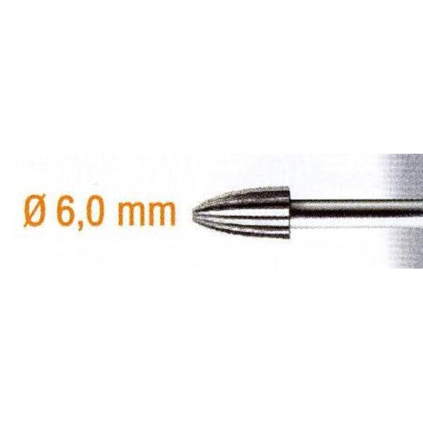 6mm Conical Steel Milling Cutter - Engraving Tool, 3mm Shank - Precise Carving & Routing