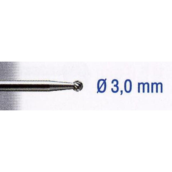 Tungsten Carbide Cutter 3mm Ball - Spherical Rotary Burr Tool for Metal, Wood, Plastic - High-Speed Steel (HSS) Alternative