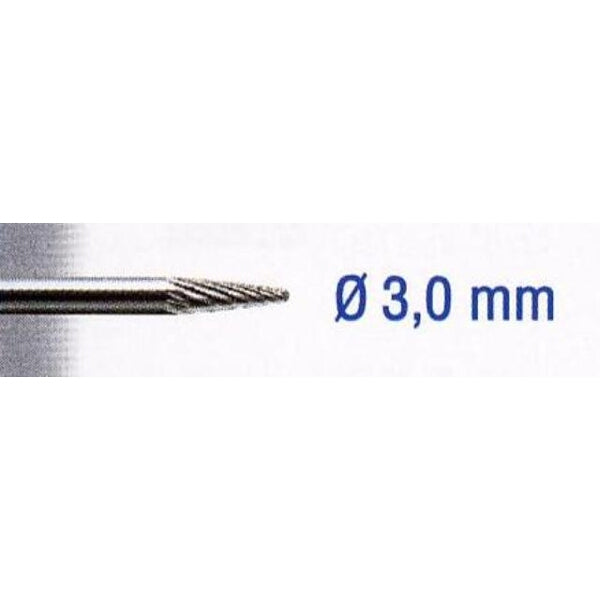 Tungsten Carbide Cutter 3mm Cone Shape, Rotary Tool Bit for Hard Materials, Chavda