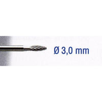 Tungsten Carbide Cutter 3mm Flame Shape | Rotary Tool Bit | Chavda