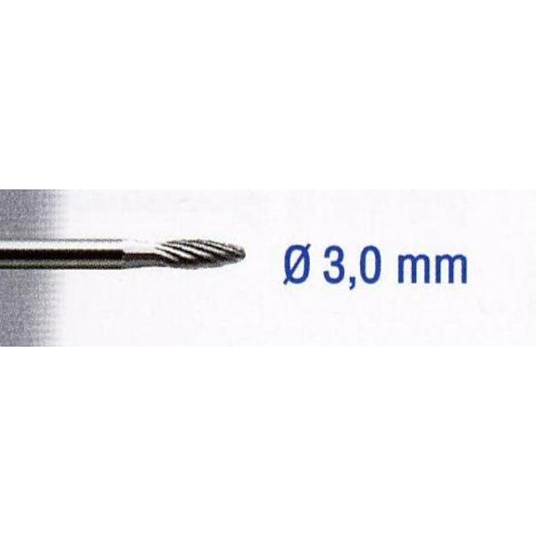 Tungsten Carbide Cutter 3mm Flame Shape | Rotary Tool Bit | Chavda