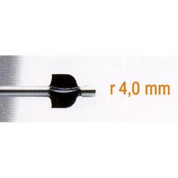 HSS Cove Router Bit - 4mm Radius, Concave Woodworking Cutter. Tool by Chavda