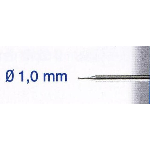 Diamond Bit 1mm Ball - Engraving/Carving Tool for Glass, Ceramic, Metals - 2.35mm Shank