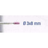 Ruby Grinding Stone 3x8mm Cylindrical Abrasive Tool - Sharpening, Deburring, Precision Grinding