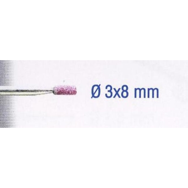 Ruby Grinding Stone 3x8mm Cylindrical Abrasive Tool - Sharpening, Deburring, Precision Grinding