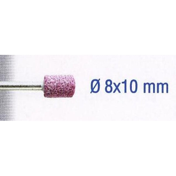Ruby Grinding Stone 8x10mm Cylindrical - 3mm Shank - 2 Pcs Set. Sharpening, Deburring, Grinding Ferrous Metals