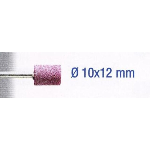 Ruby Grinding Stone 10x12mm Cylindrical - Rotary Tool Abrasive - Metal Grinding Tool - Chavda