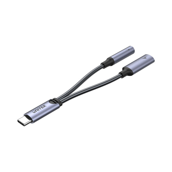 UNITEK M205A TYPE-C TO 3.5MM HEADPHONE JACK ADAPTER SPLITTER WITH FAST CHARGING - CNT-M205A