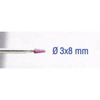 Ruby Grinding Stone Cone 3x8mm - Rotary Tool Abrasive Point - Sharpening, Deburring, Precision Grinding - 2pcs