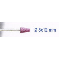 Ruby Grinding Stone 8x12mm Cone 3mm Shank - Aluminum Oxide Grinding Point Rotary Tool