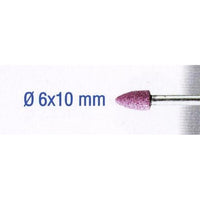 Ruby Grinding Stone 6x10mm Bullet - Precision Grinding Point for Ferrous Metals - 2 Pcs Set