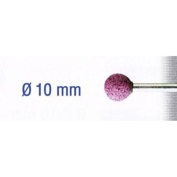 Ruby Grinding Stone - Spherical 10mm Abrasive Tool - Sharpening, Deburring, Grinding