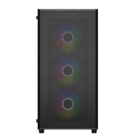 FSP M220 ATX Mid Tower Gaming PC Case - Black with ARGB Fans and Tempered Glass