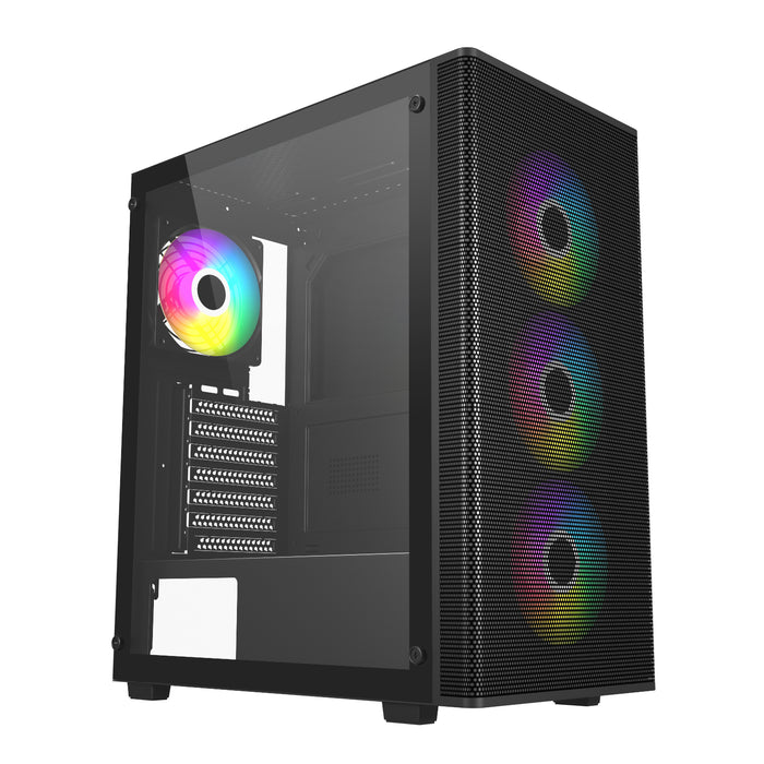 FSP M220 ATX Mid Tower Gaming Chassis - Black