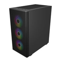 FSP M220 ATX Mid Tower Gaming PC Case - Black with ARGB Fans and Tempered Glass