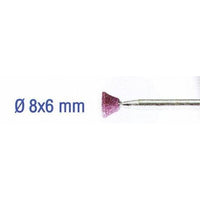 Ruby Grinding Stone 8x6mm Reverse Taper - Sharpening Deburring for Ferrous Metals - chavda.com