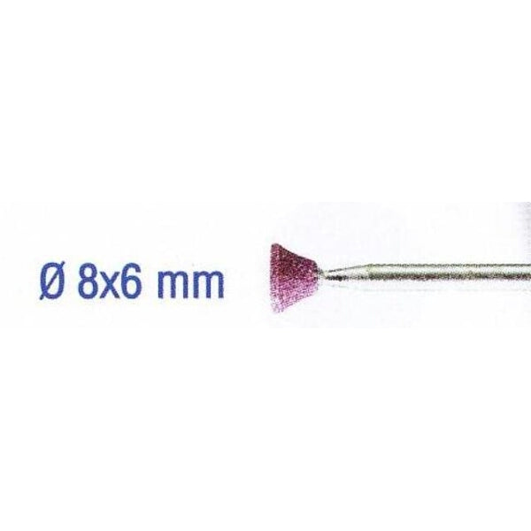 Ruby Grinding Stone 8x6mm Reverse Taper - Sharpening Deburring for Ferrous Metals - chavda.com
