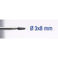 Silicon Carbide Grinding Stone, 3x8mm Cone Shape - Rotary Tool Accessory for Stone, Ceramic, and Metal Grinding