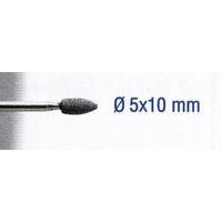 Silicon Carbide Grinding Point 5x10mm Flame Shape for Stone, Ceramic, Glass, and Metal Engraving & Grinding