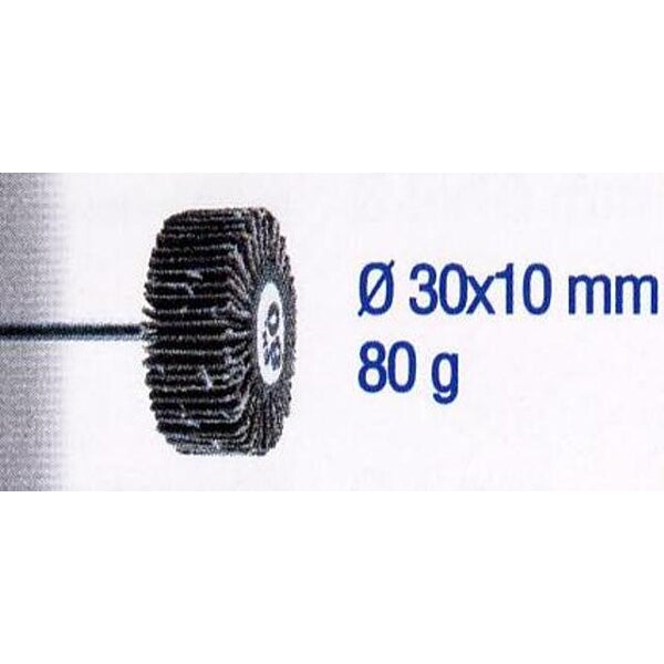 Flap Grinding Wheel 30x10mm P80 - Rotary Sanding Disc for Metal, Plastic, Rubber Polishing & Rust Removal