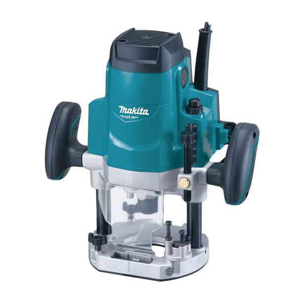 Makita MT M3600B Plunge Router - 1650W Heavy Duty Wood Router, 1/2 inch Collet