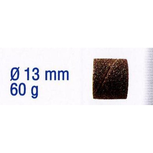 13mm Sanding Belts, 60 Grit (P60) - Abrasive Sleeves for Rotary Tools, Woodworking, Metalworking, 12 Pack