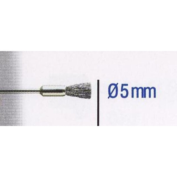 Steel End Wire Brush 5mm - Cleaning, Deburring Tool | chavda.com