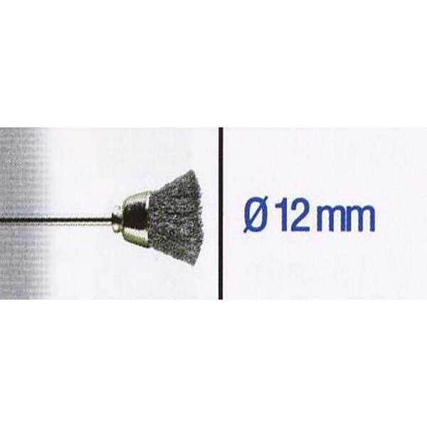 Steel Cup Brush 12mm for Rotary Tool - Wire Brush for Cleaning, Deburring, Rust Removal