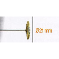 Brass Wire Wheel Brush 21mm - Soft Metal Cleaning Deburring Tool with 2.35mm Shank - Chavda.com