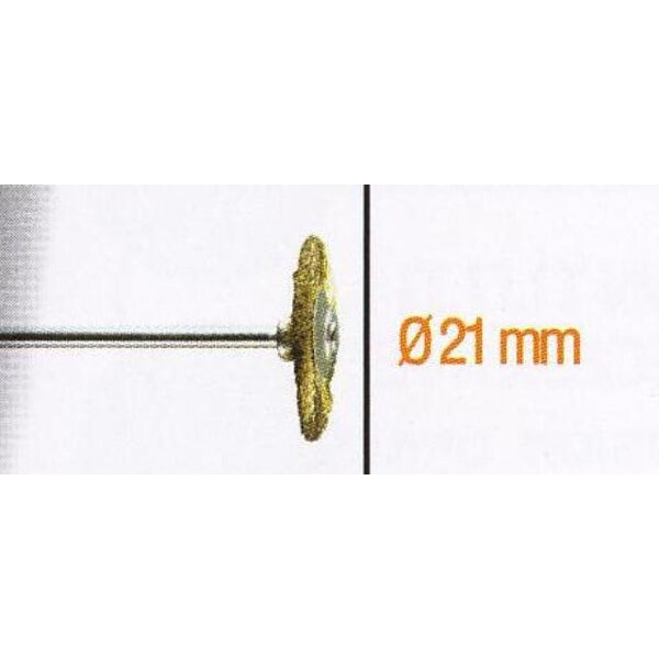 Brass Wire Wheel Brush 21mm - Soft Metal Cleaning Deburring Tool with 2.35mm Shank - Chavda.com