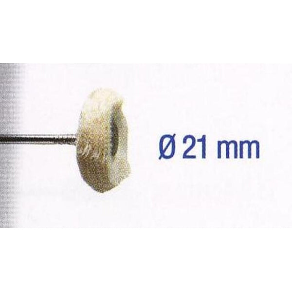 21mm Cotton Polishing Disc with 2.35mm Shank - Metal & Jewelry Cleaning Tool
