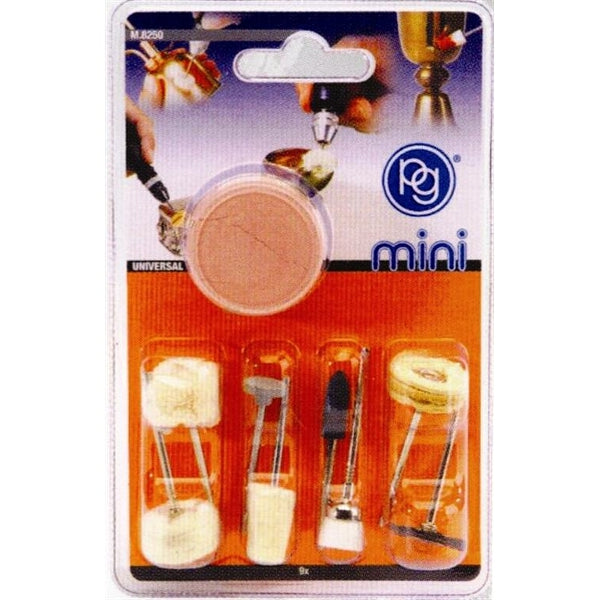 9-Piece Mini Cleaning Accessory Kit | Rotary Tool Polishing Kit | Buffing, Polishing Paste