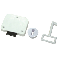 Mackie Lock Cupboard Plastic White Set Mak03676