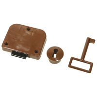 Mackie Lock Cupboard Plastic Brown Set Mak03683