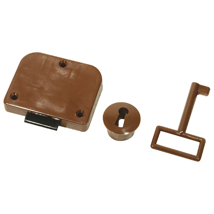Mackie Lock Cupboard Plastic Brown Set Mak03683