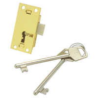 Mackie Lock Cupboard Brass 2 L2 K 75 Mm Set Mak06318