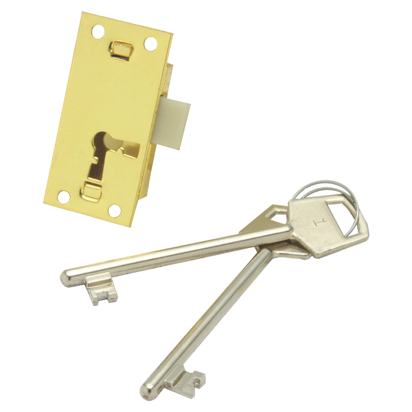 Mackie Lock Cupboard Brass 2 L2 K 75 Mm Set Mak06318