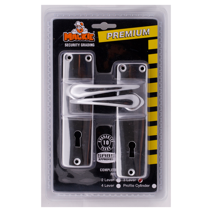 Mackie Lockset Mortice Cp W/Hd Hndls 3 L Mak17284