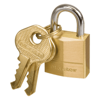 Master Lock Brass Padlock with Two Keys - High Security Home and Business Protection