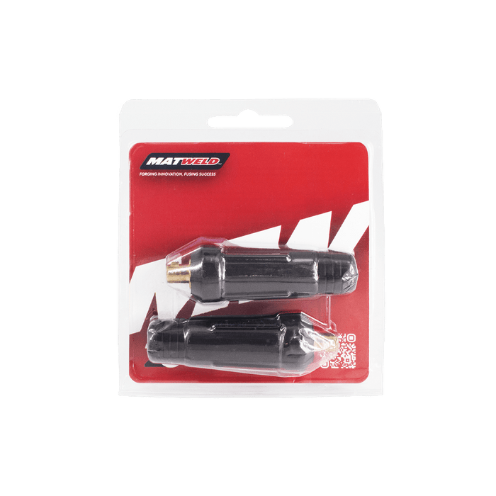 MATWELD MAT1017P Cable Connectors Set: Dinse Type, Welding Cables, Brass Connectors