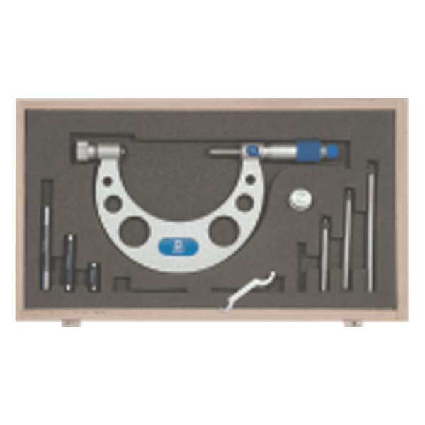 M&W Micrometer W/Anvils 0 100 Mmx.01 Mm Maw217 01