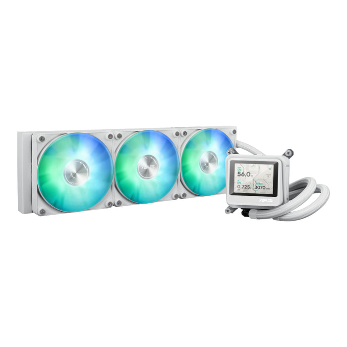 Asus MAX Gaming LC 360 ARGB LCD All-in-one CPU Liquid Cooler - White-MAXGAMINGLC360ARGBLCDWHT